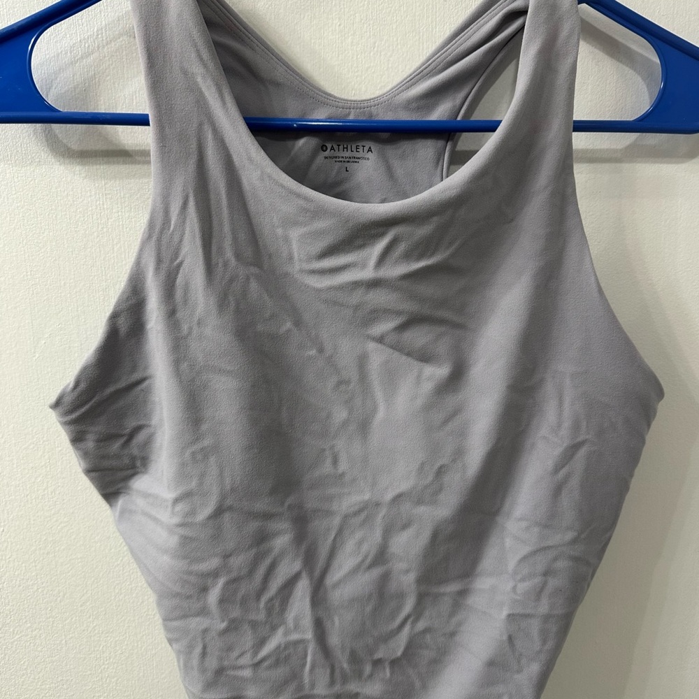 Athleta Purple Asymmetrical Crop Tank Top